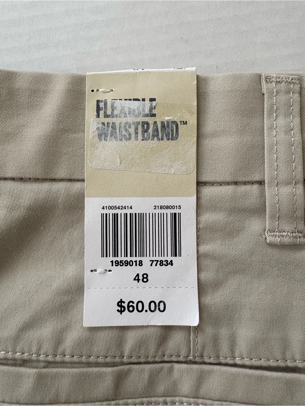 Dockers Ultimate Short Big & Tall SupremeFlex Beige Chino Flat Front NWT 48
